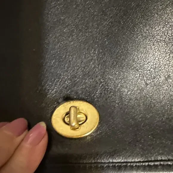 Coach Vintage Crescent Flap Turnlock Black Leather Shoulder/Crossbody Bag - Picture 7 of 16